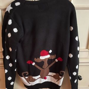 Christmas sweater, black and white. NWT